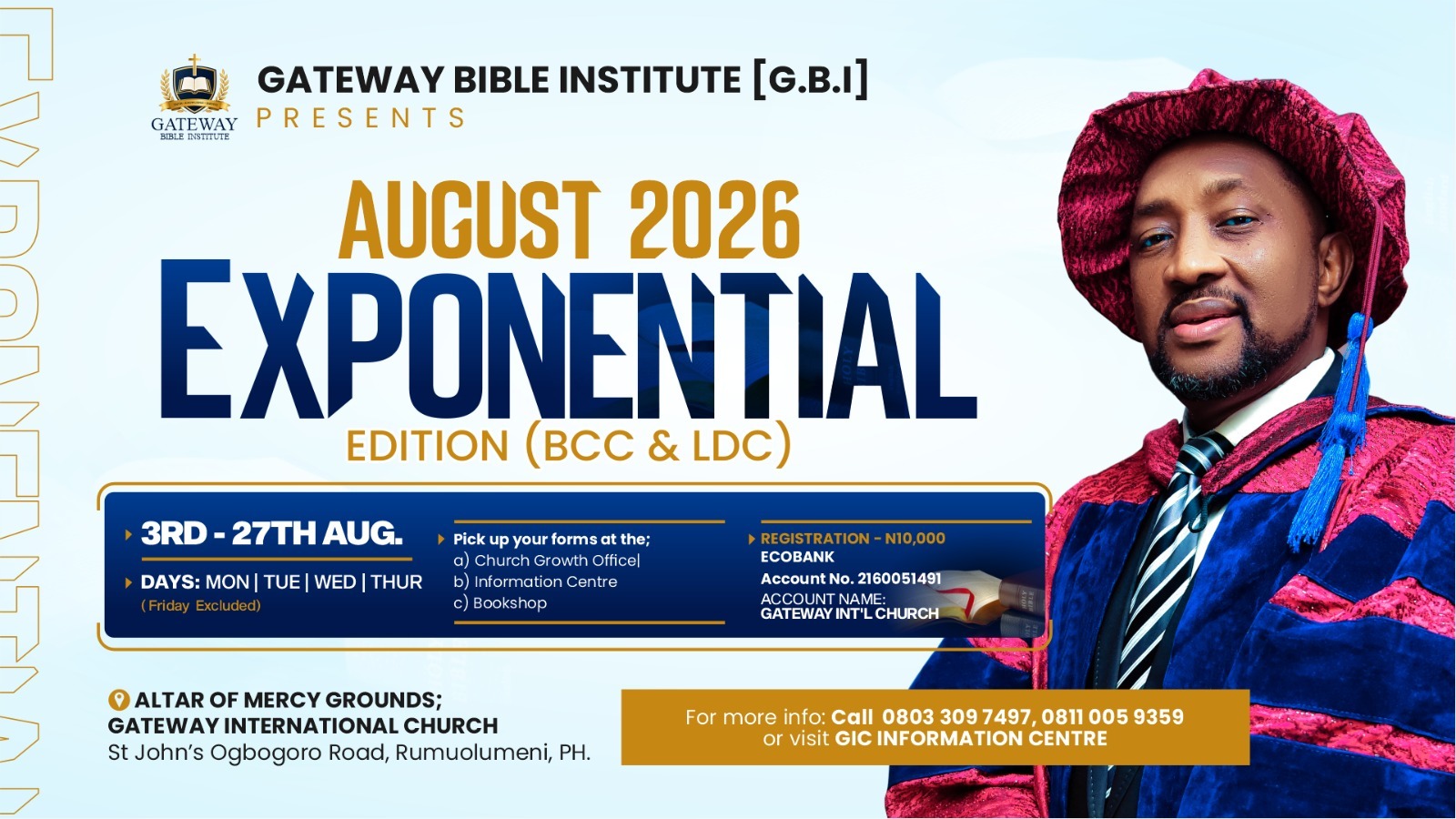 Gateway Bible Institute 2026 Exponential edition 